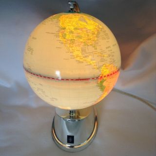 Vintage Rotating Light Up Globe Electric Illuminated World Earth 8