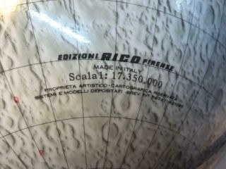 Vintage Moon globe on stand Rico Firenze Italy - Moon Globe Map Apollo NASA 7