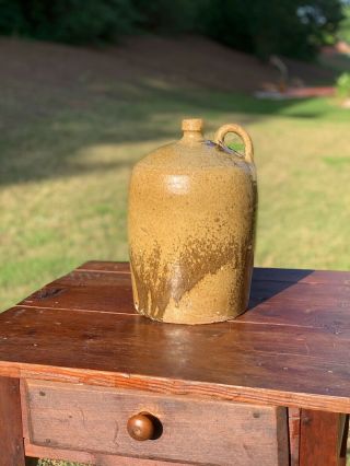 Edgefield Pottery Jug Bf Landrum 2 Gal Alkaline Glaze Circa 1850