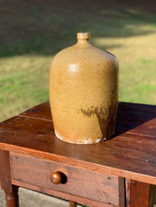 Edgefield Pottery Jug BF Landrum 2 Gal Alkaline Glaze Circa 1850 5