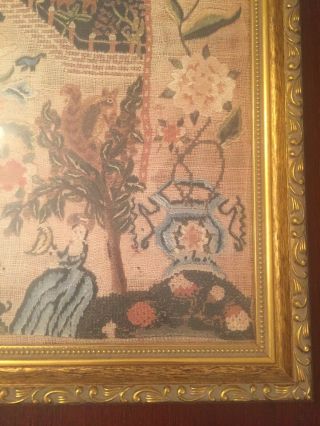 18th Century Sewing Sampler CYNTHIA BURR 1786 PROVIDENCE,  R.  I.  Print Primitive 8