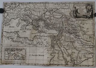 Israel Holy Land Middle East East Mediterranean 1683 Sanson Unusual Antique Map