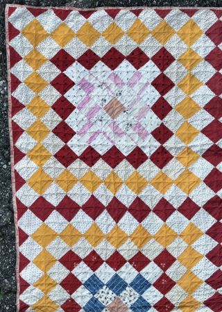 1900 Granny Square Quilt Hand Sewn 1200,  Small 2 X 2” Squares 66 X 94” BRILLIANT 7