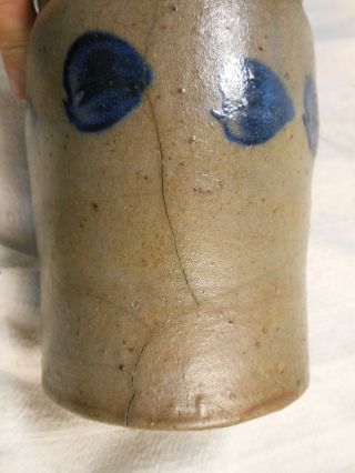 Small Antique Stoneware Jar Cobalt Decorated 3