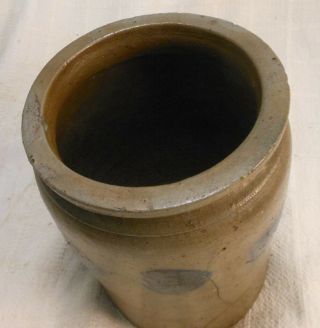 Small Antique Stoneware Jar Cobalt Decorated 5