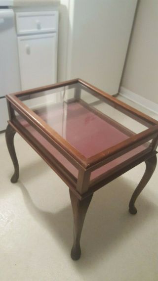 Antique Table Display Case/cabinet,  Glass Enclosure,  Very Pretty Piece