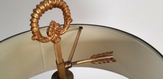 Vintage Frederick Cooper Brass 4 Bouillotte Lamp 11