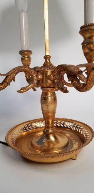 Vintage Frederick Cooper Brass 4 Bouillotte Lamp 4