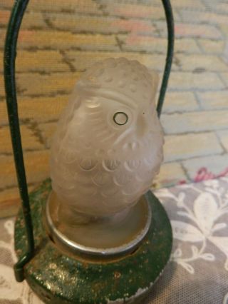 Vintage Antique Art Deco Pifco Glass Owl Night Light Novelty 5