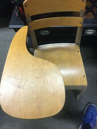 American Desk Vintage School Desk Wood Seat Frame No Gum