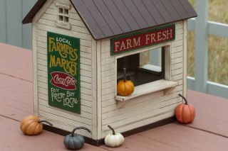 Harold Turpin American Folk Art " Farm Fresh " Farm Stand With Rooster Cupola