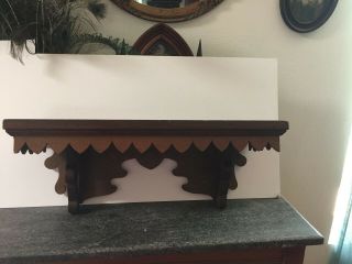 Antique Victorian Wall Shelf Eastlake Style For Clocks 22 " Wide Excel.