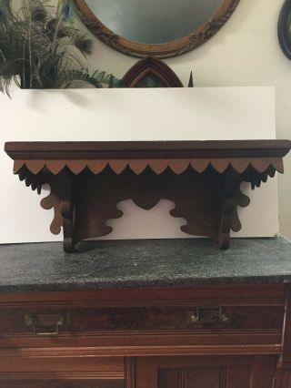 Antique Victorian Wall Shelf Eastlake Style for Clocks 22 