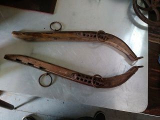 Antique Wood & Iron Harness Hame Yoke Mule Horse Collar 25”