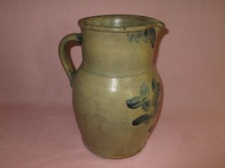 Antique 19th C Stoneware Decorated Peter Herrmann Baltimore Maryland Pitcher 7