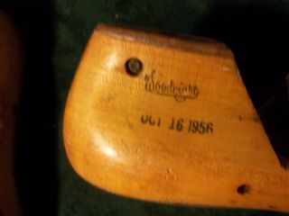 VINTAGE PAIR 1956 Wooden Size 10 - 1/2 C WOODRIGHT G392 Shoe Factory Lasts C - 46 4