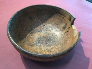 Antique Norwegian Burled Bowl