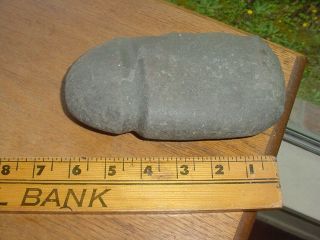 Ancient Columbia River Indian Grooved Stone Axe Head Artifact
