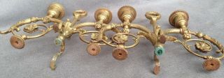 Big antique Louis XVI style candlesticks brass early 1900 ' s France 4