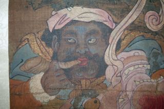 Antique Chinese Hanging Scroll Painting Watercolor - Immortals,  Lion - 19thC 7