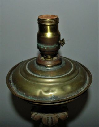 19th c.  Astral Lamp Base Bronze / Brass Antique Solar 4