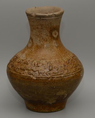 Siegburg German Stoneware Moulded Freize Extremely Rare C16th Vase