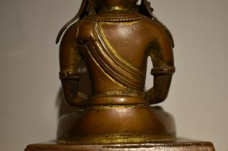 Very Rare Signed Chinese Bronze Buddha Figurine Statue 1 10