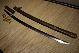 Signed WW2 Japanese Army Officer Samurai Sword Katana Shin Gunto 2 4