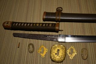 Signed WW2 Japanese Army Officer Samurai Sword Katana Shin Gunto 2 7