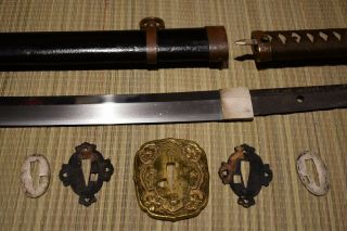 Signed WW2 Japanese Army Officer Samurai Sword Katana Shin Gunto 1 10