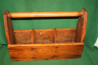 FINE 19th Century Primitive Antique Wooden Carpenter tool carrier INV AN03 3