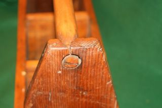 FINE 19th Century Primitive Antique Wooden Carpenter tool carrier INV AN03 6