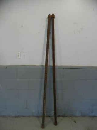 Antique Vintage Cast Iron Tapered Cone Pin Bed Rails 74 In F