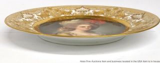 19c Signed R Friedrich Dresden Marie Antoinette German Porcelain Portrait Plate 10