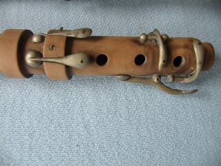 10 keyed Antique Boxwood Clarinet in D Brass keys 1800 ' s Wood mouthpiece 5