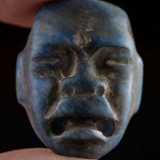 Pre Columbian Mayan Face Pendant_aztec_olmec_mayan