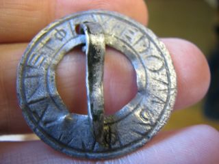 Medieval Inscribed [saxon Runes] Brooch Metal Detecting Find From Yorkshire