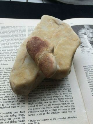 OLD LARGE CRYSTAL QUARTZ MEDICINE MAN POTION STONE: ABORIGINAL: 4