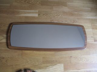 VTG 60s 70s TEAK EFFECT DANISH MID CENTURY WALL LONG HALL MIRROR RETRO G PLAN 3