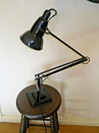 Herbert Terry Black 2 Step Anglepoise Lamp.  (crabtree Switch)