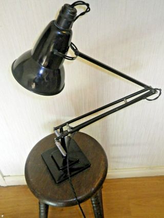 Herbert Terry Black 2 Step Anglepoise Lamp.  (Crabtree Switch) 2