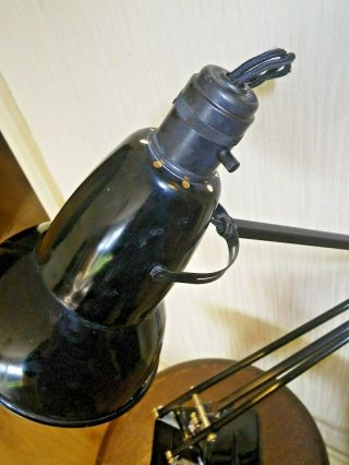 Herbert Terry Black 2 Step Anglepoise Lamp.  (Crabtree Switch) 4