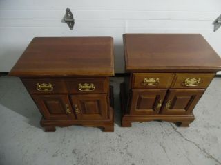 JAMESTOWN AMERICAN VINTAGE CHERRY NIGHT STANDS - - END TABLES 2