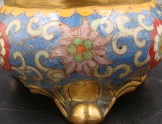 Collectible Handmade Carving Brass Cloisonne Enamel Incense Burners 3