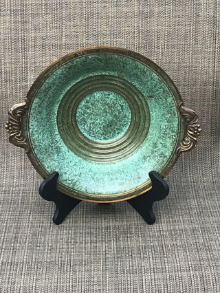 Vintage Art Deco Carl Sorenson Bronze Bowl With Handles 2