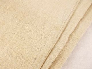 Vtg Antique Hemp Linen Grain Bag Rustic French Fabric Sheet Blanket Quilt 47x81