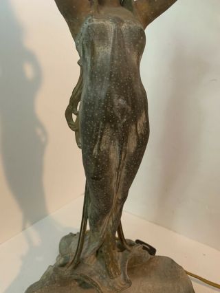 French Art Nouveau Figural Sea Nymph Lamp 4