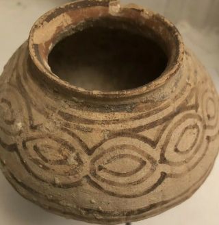Indus Valley (Southern) Painted Terracotta Storage Vessel Circa 2500 BC with 2