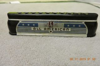 Vintage " All American " Harmonica - Harmonic Reed Corp,  Philadelphia