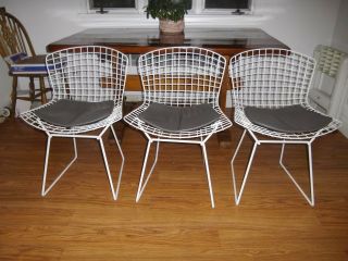 Authentic Knoll Harry Bertoia Wire Chairs In,